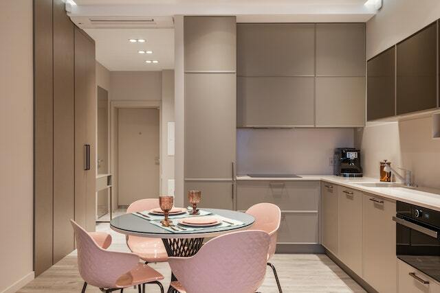 Freshly renovated kitchen showing a simple and practical design