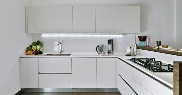 Modern and stylish white kitchen